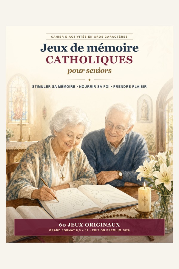 Couverture de Jeux de Mémoire Chrétiens Illustrés pour Seniors — Livre 1